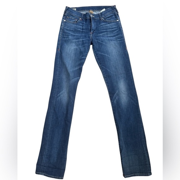 True Religion Denim - True Religion Cora Mid Rise Straight Leg Jeans Sz 27 Tall
